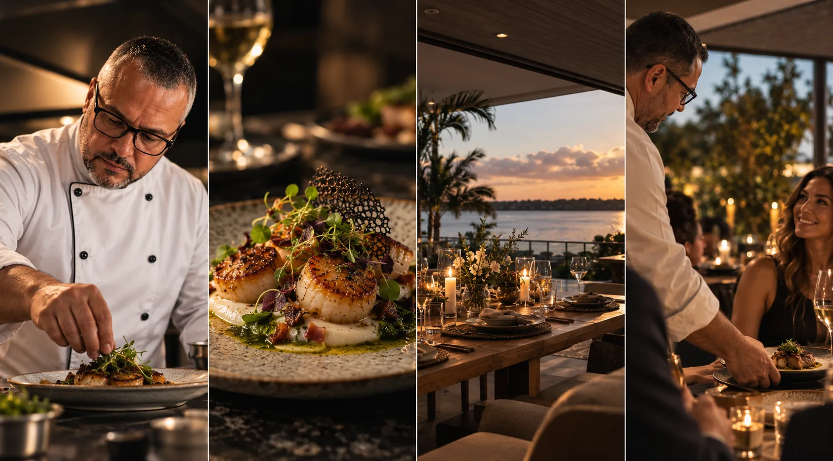 Chef Sandro Salles preparing an intimate private dinner